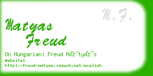 matyas freud business card